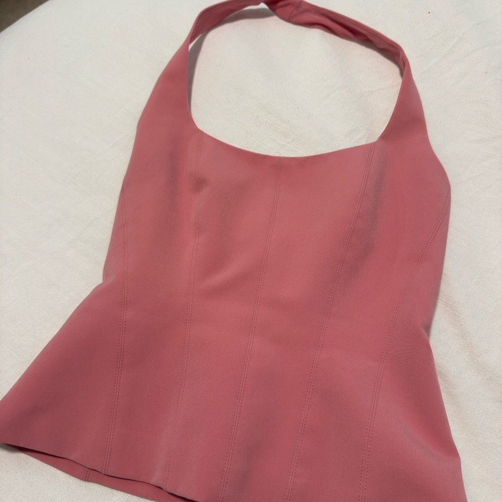 Elegant Pink Halter Top